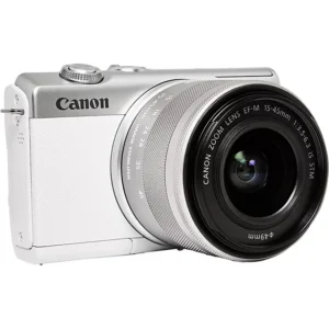 CANON Appareil photo Hybride CANON EOS M200 Blanc + EF-M 15-45mm IS STM