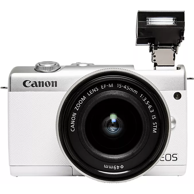 CANON Appareil photo Hybride CANON EOS M200 Blanc + EF-M 15-45mm IS STM – Image 2